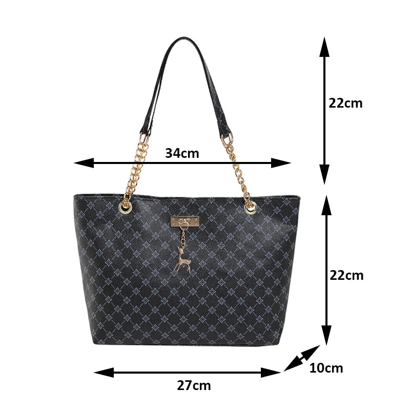 Elegant Leather Tote Bag - Vellah