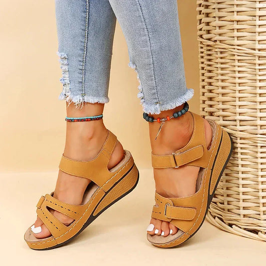 Comfort Flex Wedge Sandals - Vellah