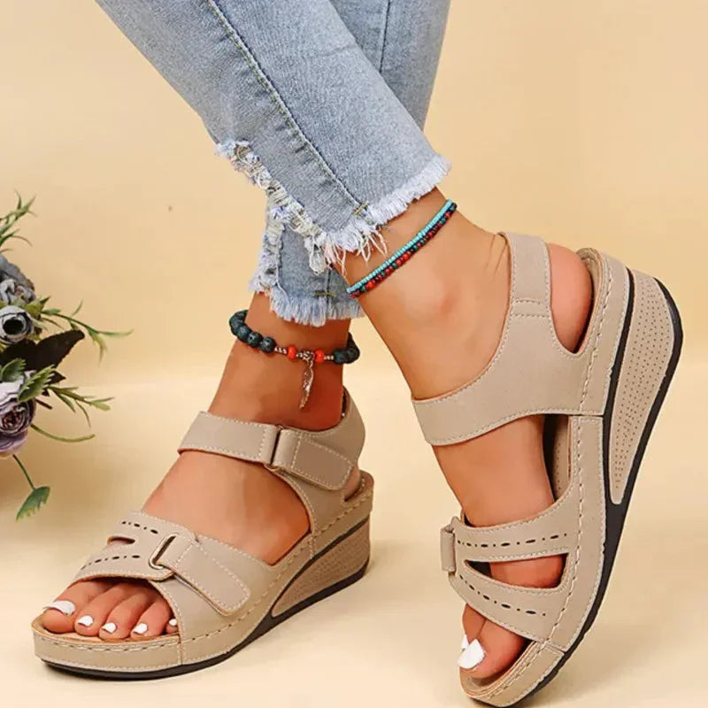 Comfort Flex Wedge Sandals - Vellah