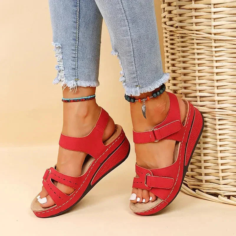 Comfort Flex Wedge Sandals - Vellah