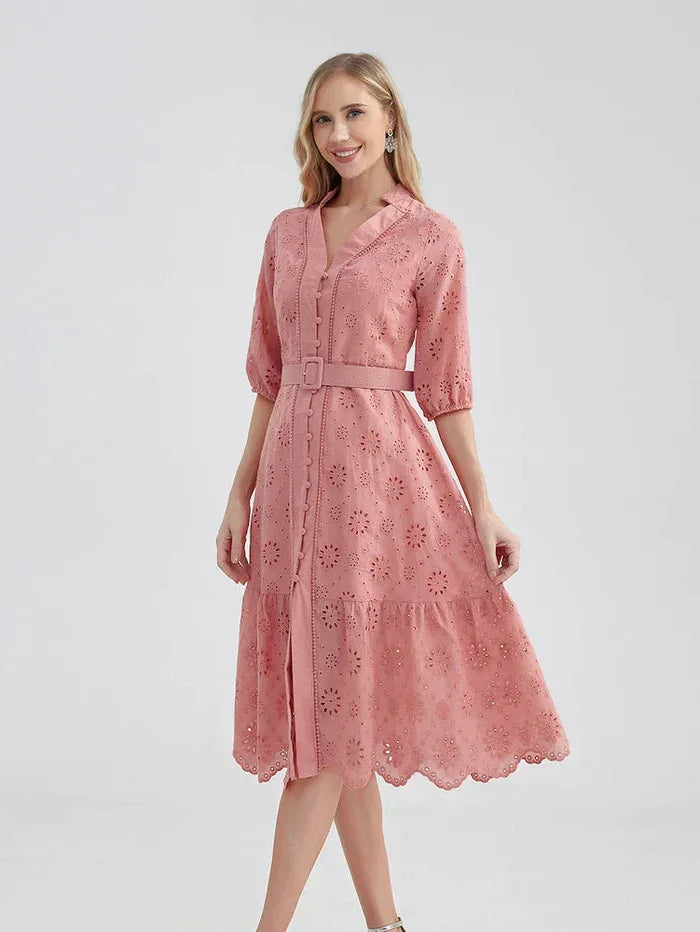 Laise Midi Loose Summer Dress - Vellah